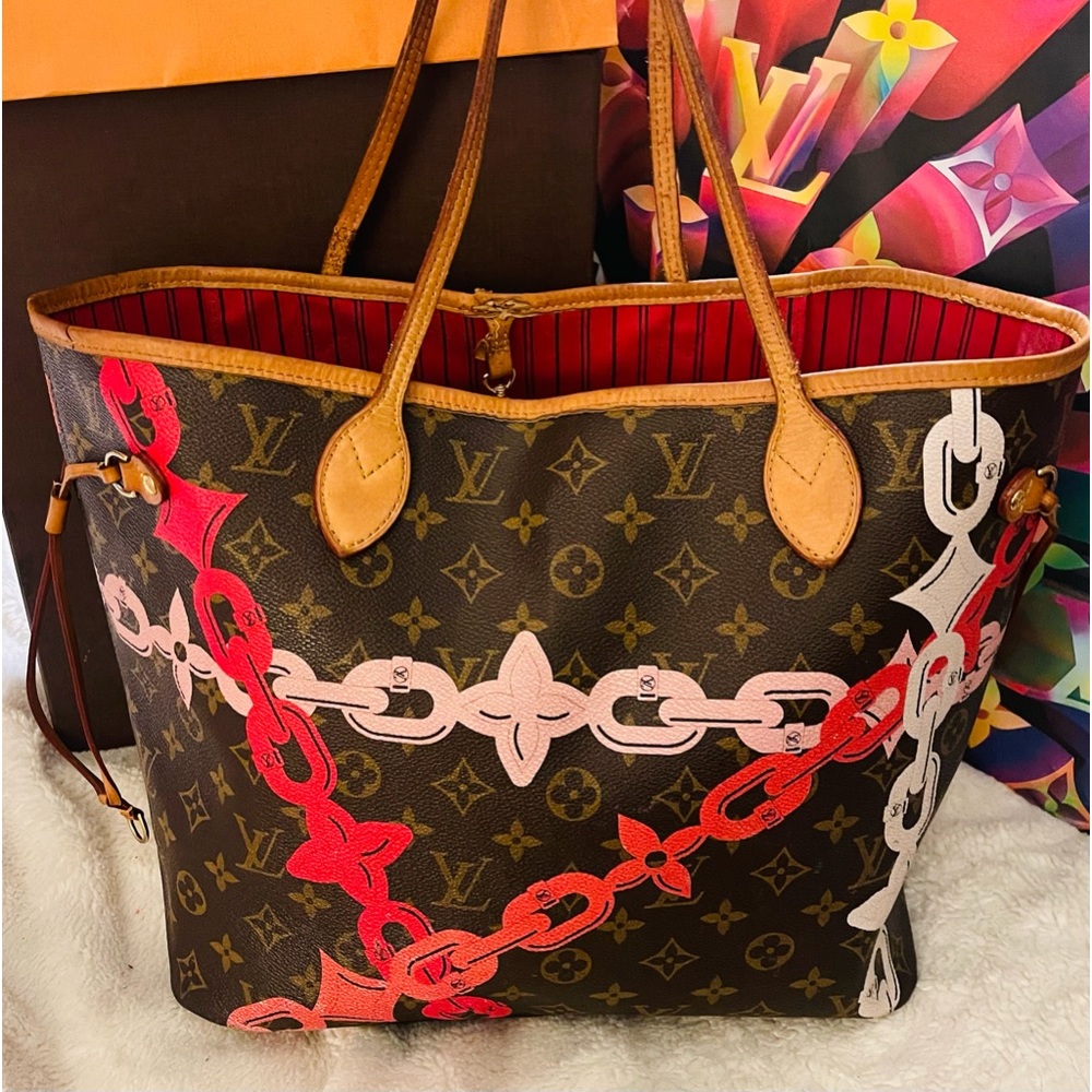🌹Louis Vuitton  Bay Brown
Pink Rose Ballerine Chain Tote Bag Purse✨(LE Rare) - Picture 3 of 17